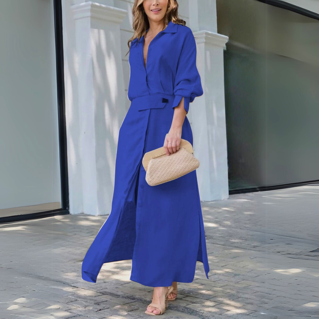 Amara™ | Elegant Maxi Dress with V-Neck