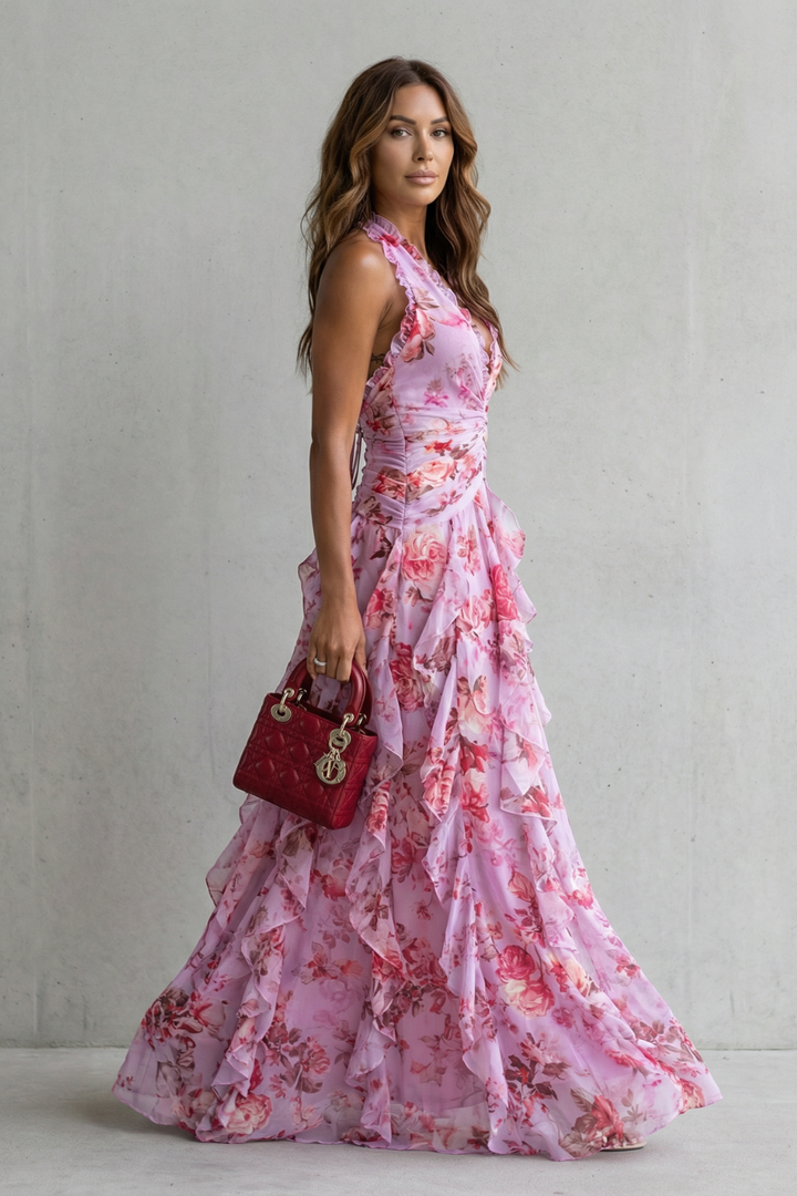 Olivia | Halter Maxi Dress