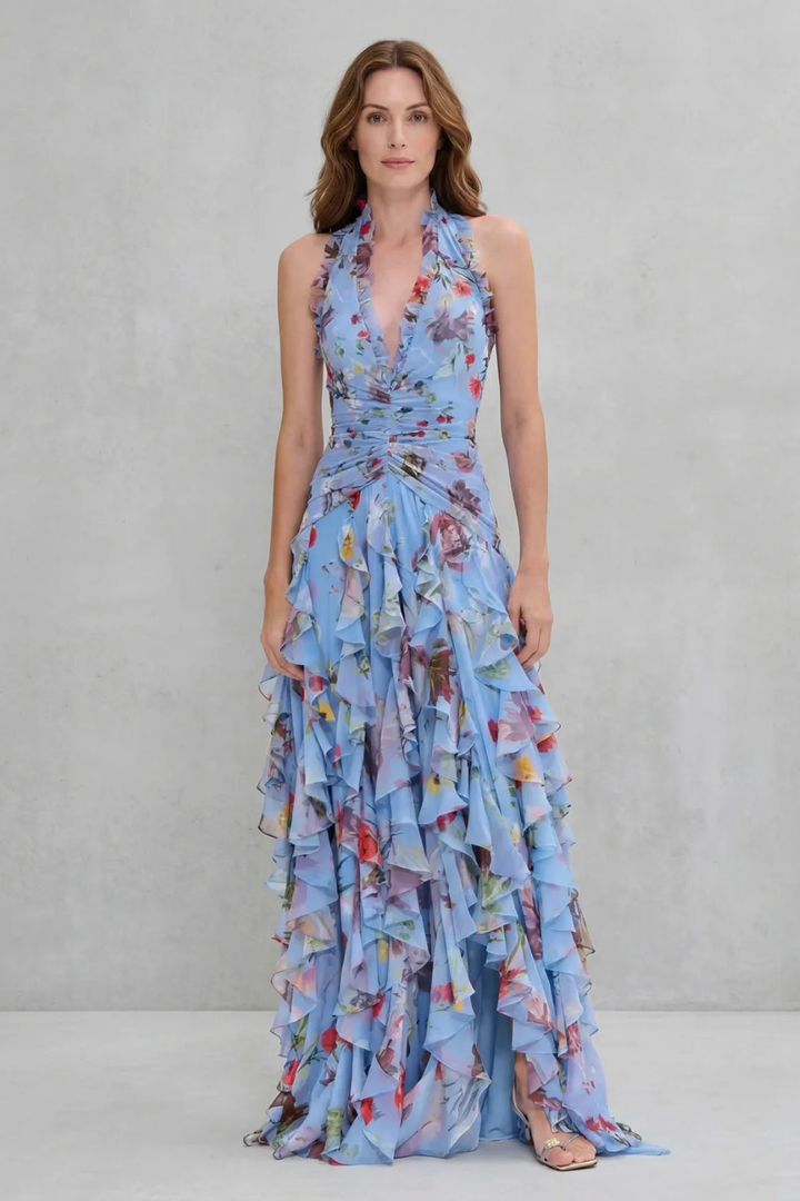 Olivia | Halter Maxi Dress