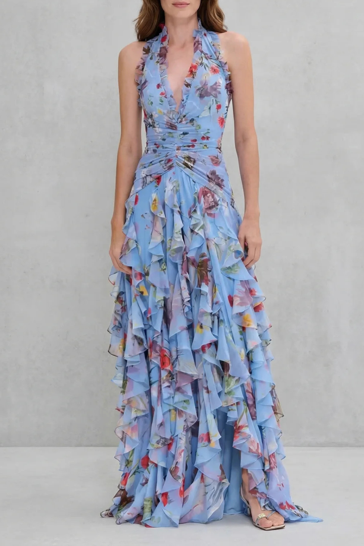 Olivia | Halter Maxi Dress
