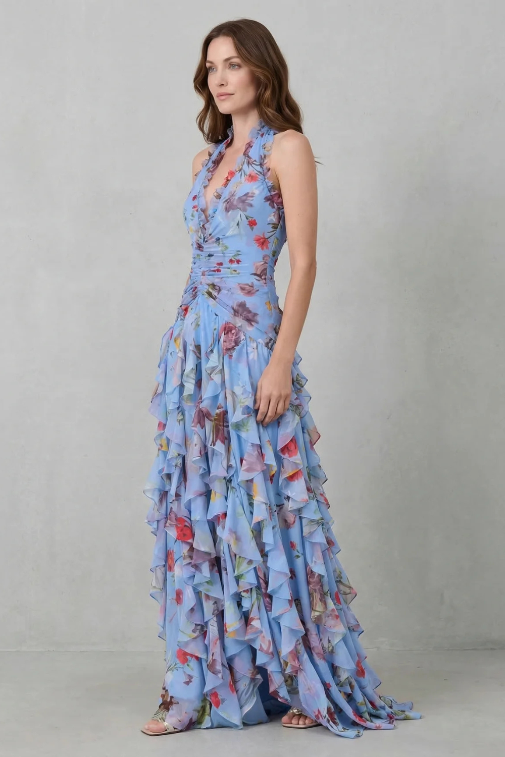 Olivia | Halter Maxi Dress