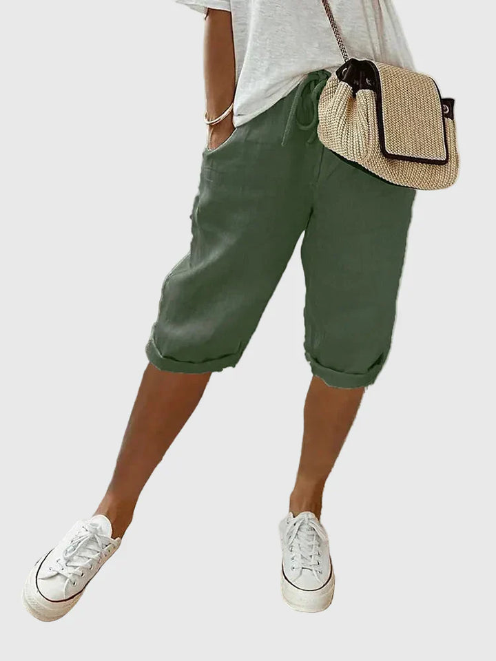 Grace - Light Cotton-Linen Shorts