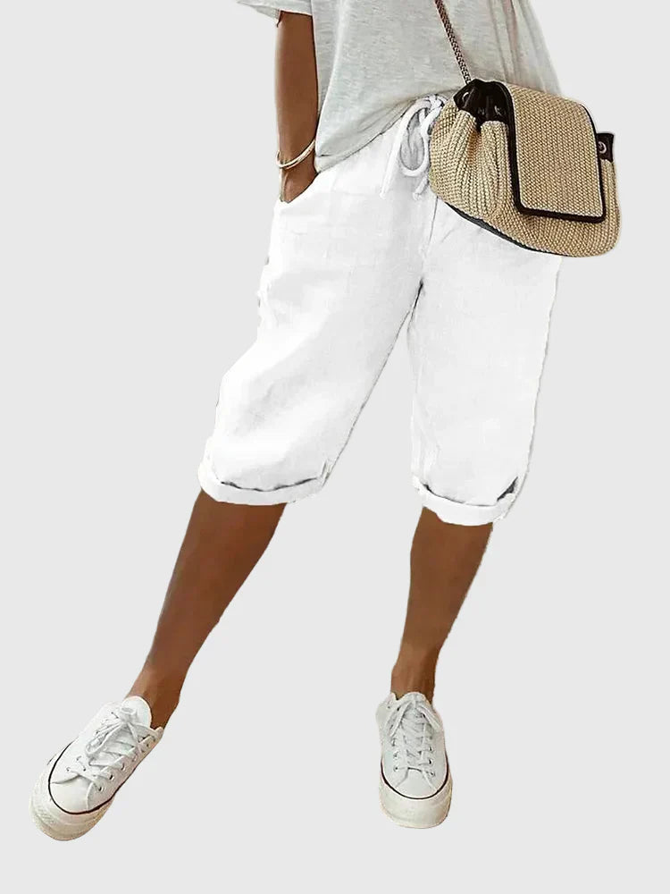 Grace - Light Cotton-Linen Shorts