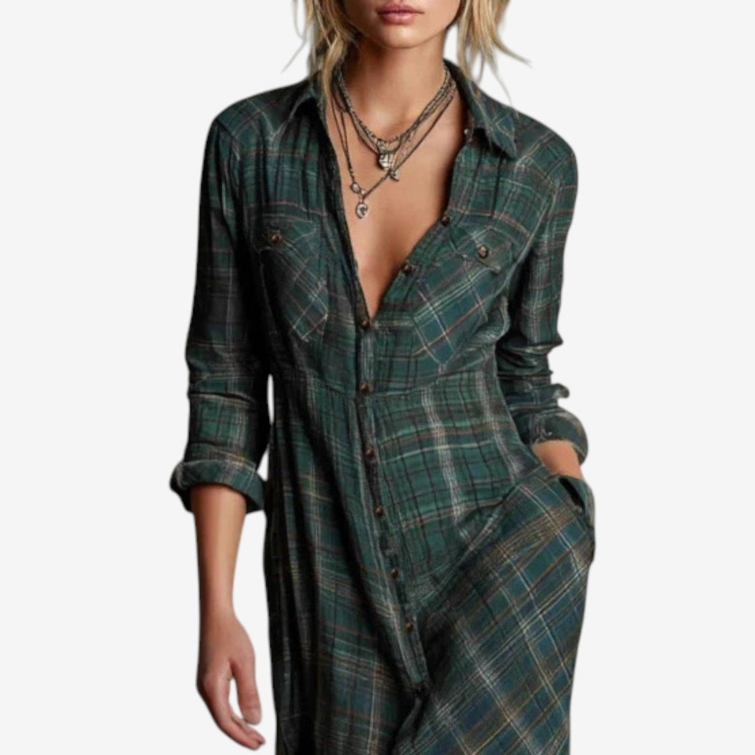 Emma™ | Collared Minimalist Dress
