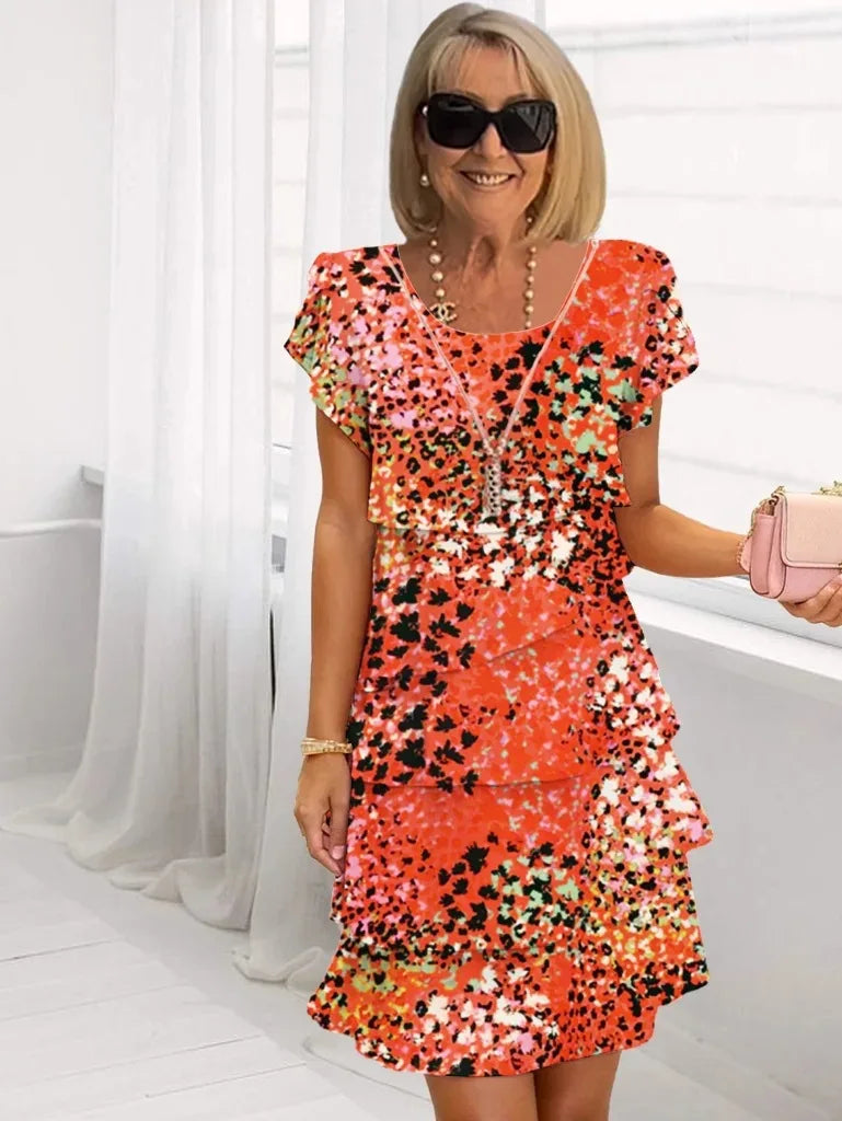 Rosie | Floral Tiered Chiffon Dress