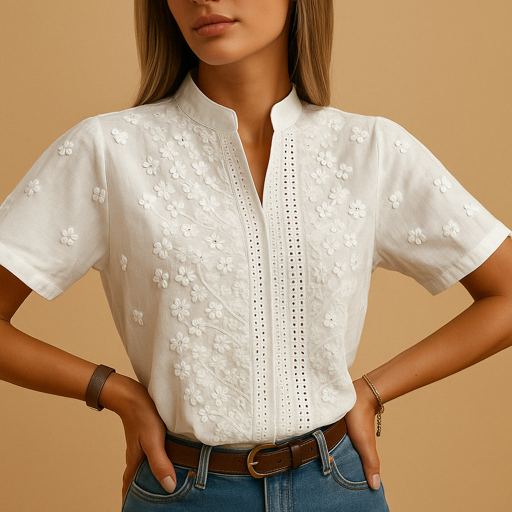 Élise | Trendy White Blouse