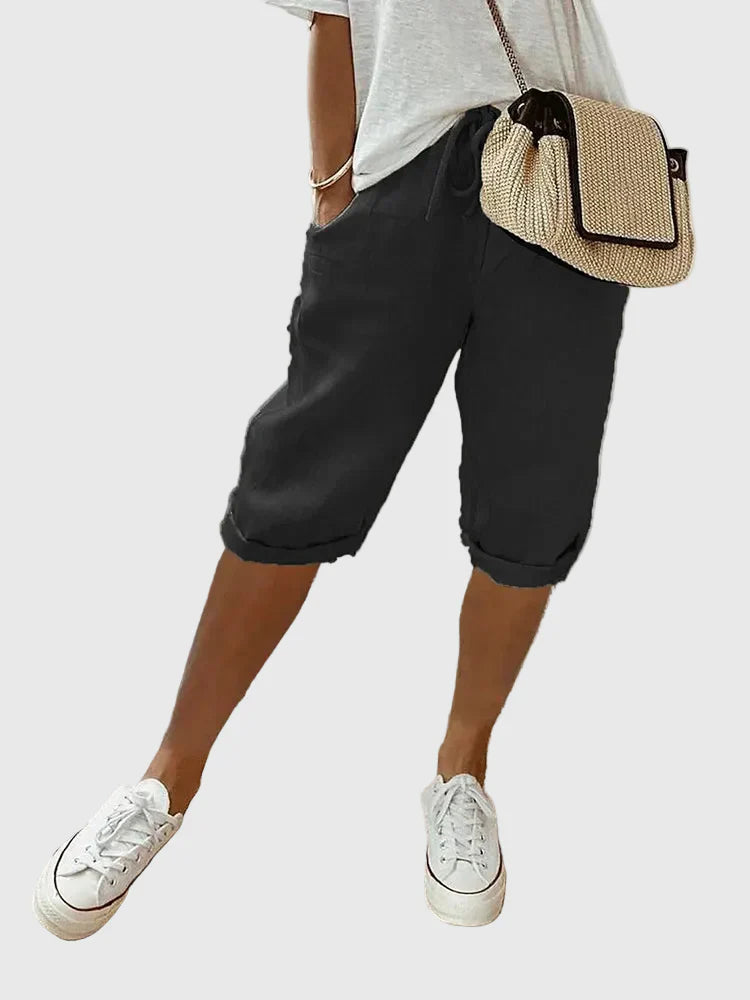 Grace - Light Cotton-Linen Shorts