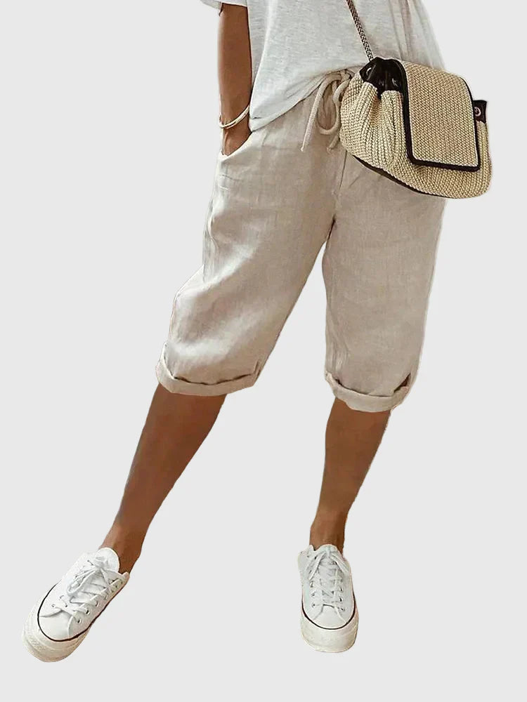 Grace - Light Cotton-Linen Shorts